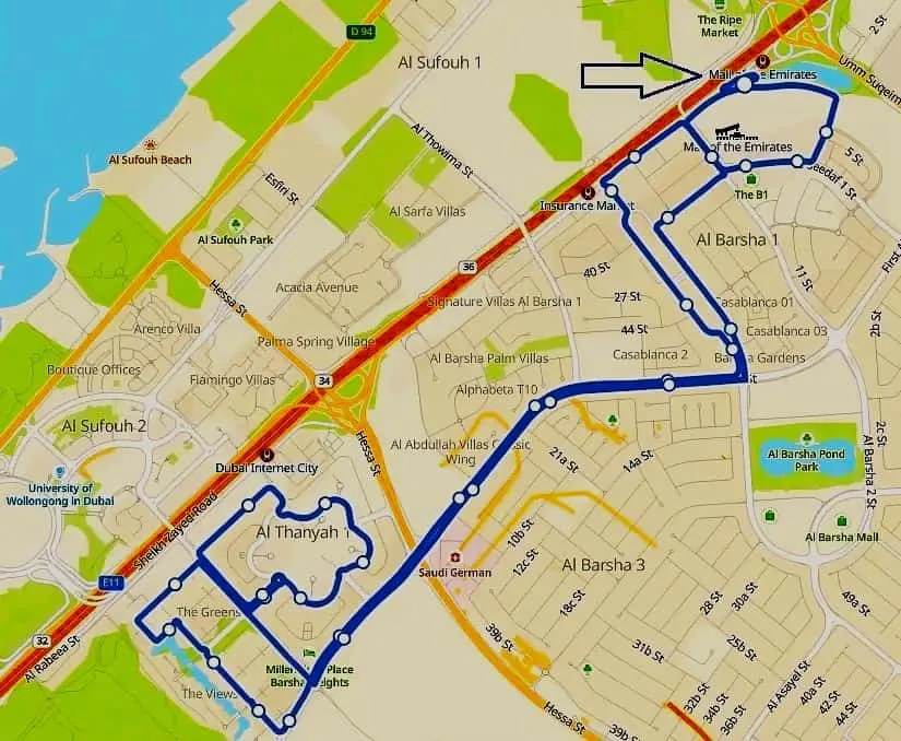 F32 Bus Route Map