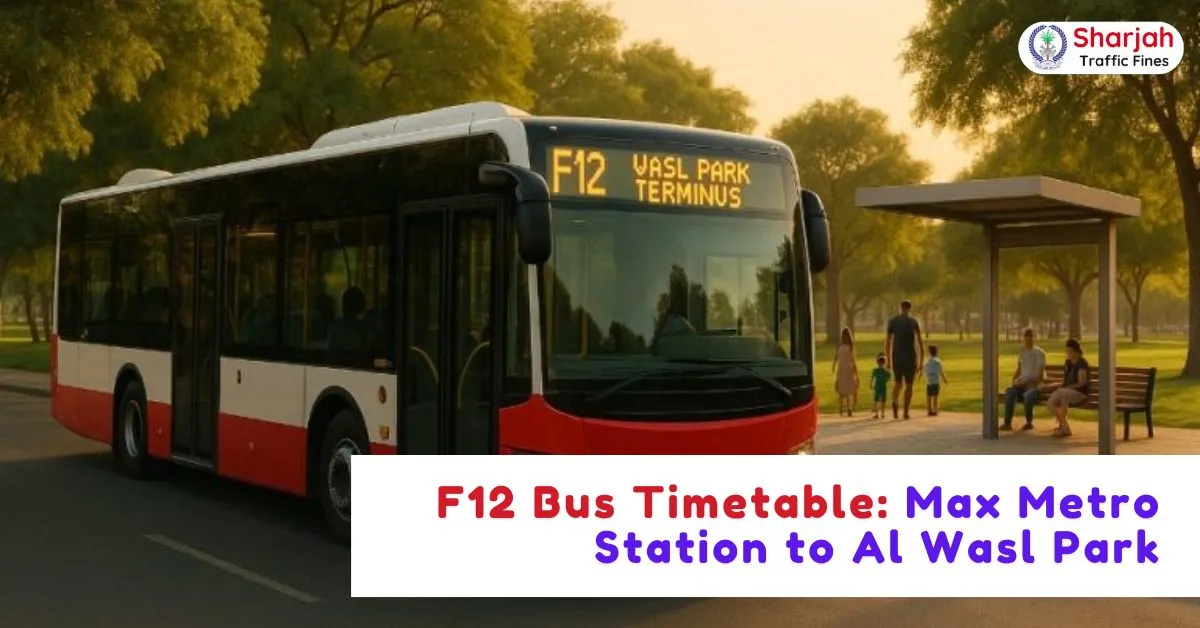 F12 Bus Timetable: Max Metro Station to Al Wasl Park