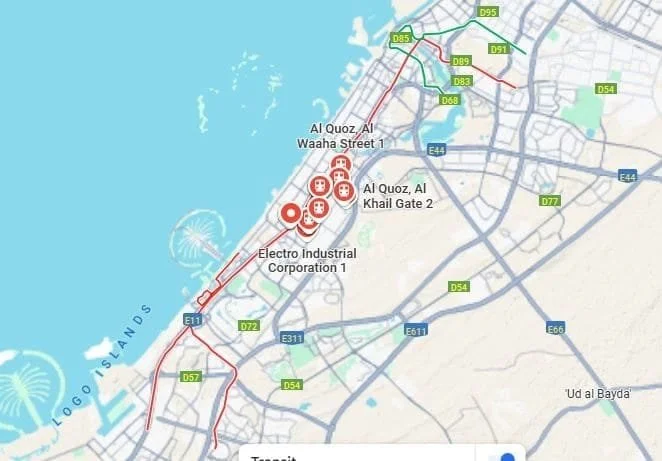 RTA F25 Bus Route Map