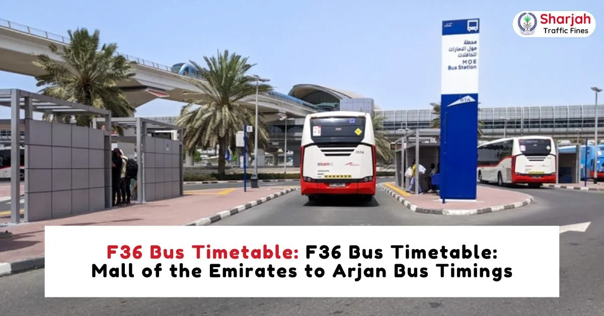 F36 Bus Timetable: Mall of the Emirates to Arjan Bus Timings