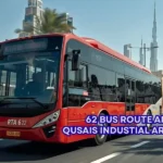 62 Bus Route and Timings: Al Qusais Industial Area 5 to Ras Al Khor