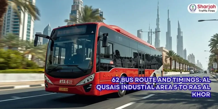 62 Bus Route and Timings: Al Qusais Industial Area 5 to Ras Al Khor